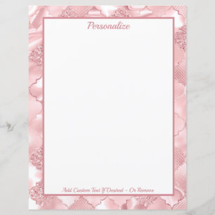Padrão de Brilho Rosa Elegante Personalizado