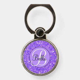 Padrão de brilho roxo cintilante monogramado 