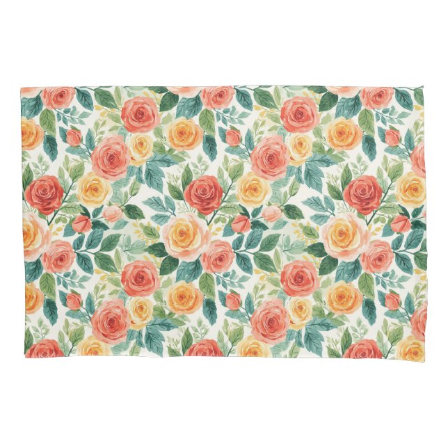 Padrão de Buquê de Rosa Vibrante para Decoração Fl (Frente)