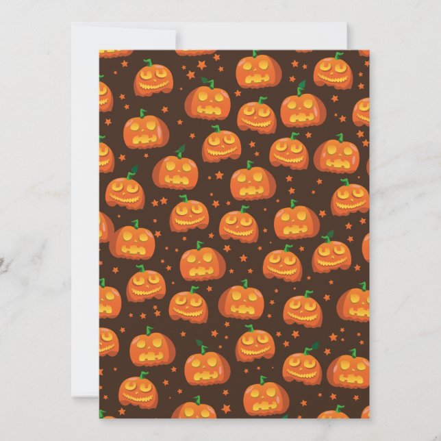 Padrão de cabeça de abóbora de Halloween. (Frente)