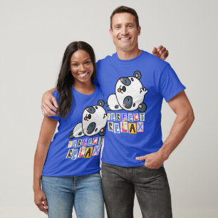 Padrão de cachorro giro azul de camisa