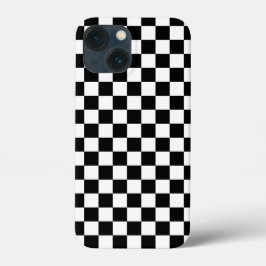 Padrão de Caixa Quadrada Branco Clássico e Preto M