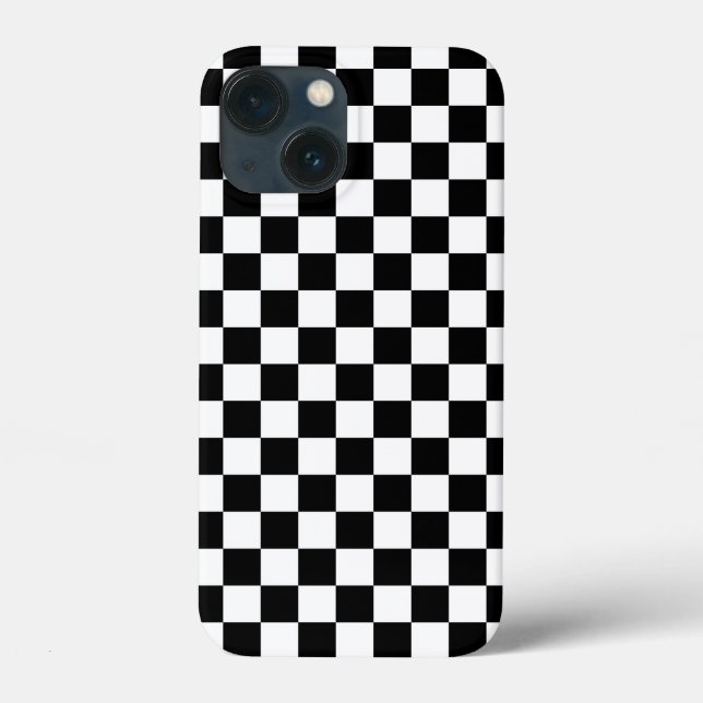 Padrão de Caixa Quadrada Branco Clássico e Preto M (Verso)