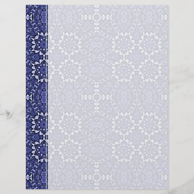 Padrão de Caleidoscópio Azul Roxo Personalizado (Frente)