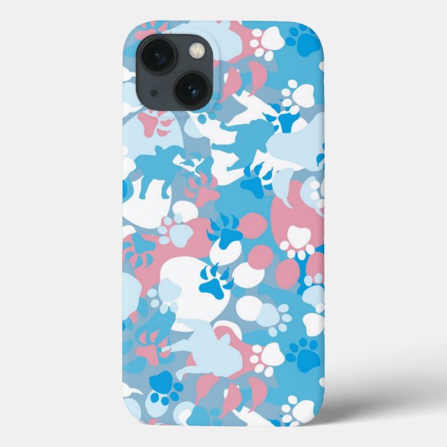 Padrão de Camuflagem Azul e Rosa Canina (Verso)