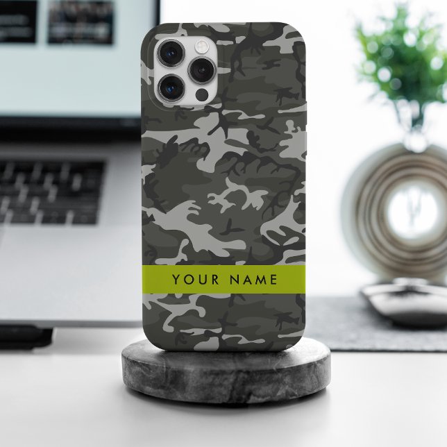 Padrão de Camuflagem Cinza, Seu nome, Personalize (Criador carregado)