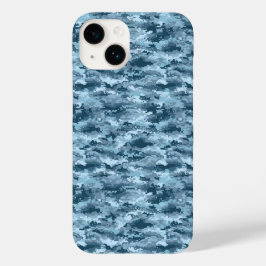Padrão de camuflagem pixelada militar azul