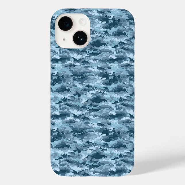 Padrão de camuflagem pixelada militar azul (Verso)