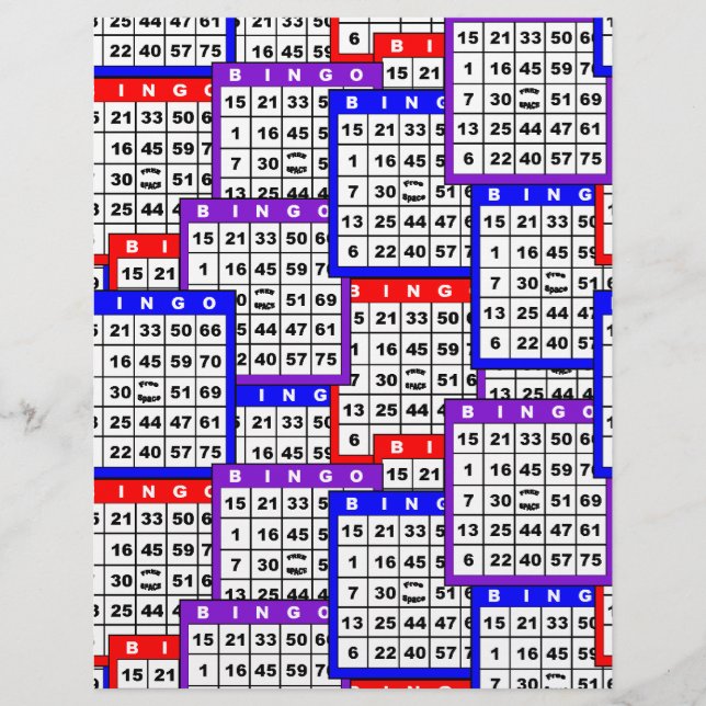 Padrão de Cartões de Bingo (Frente)