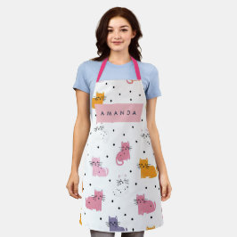 Padrão de Cat Playful Personalizado com Bolinhas