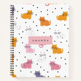 Padrão de Cat Playful Personalizado com Bolinhas