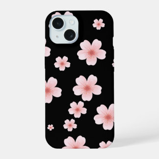 Padrão de Cerejeira Rosa Estética Floral Escura 