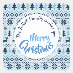 Padrão de cervejas azuis CHRISTMAS - adesivo S per