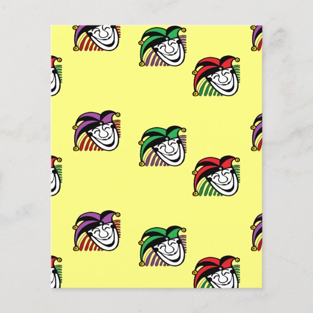 Padrão de chapéus coloridos de brincadeira amarelo (Frente)