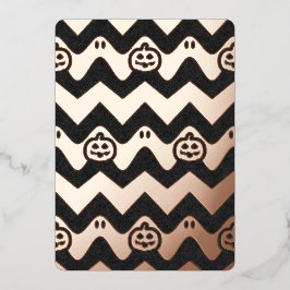 Padrão de Chevron de Halloween com Fantasmas e Abó