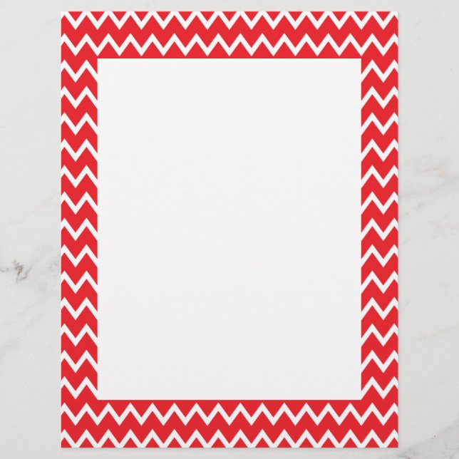 Padrão de Chevron Vermelho e Branco (Frente)