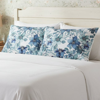 Padrão de Chintz de Vintagem Azul Elegante