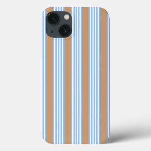 Padrão de cinco faixas azul e branco com bronzeado