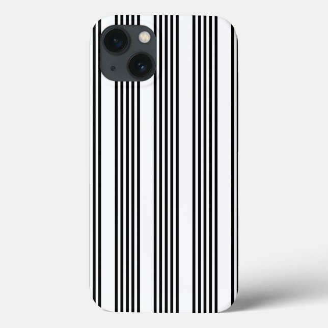 Padrão de cinco faixas preto e branco (Verso)