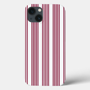 Padrão de cinco faixas vermelho e branco borromado