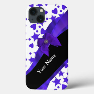 Padrão de cinza bonito azul escuro personalizado