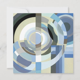 Padrão de Círculos Azuis Vintage de Jazz Retro Art