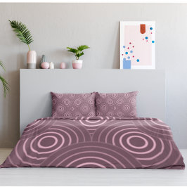 Padrão de Círculos Geométricos Rosa Dusty