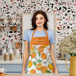 Padrão de Citros Laranja Personalizado Apron