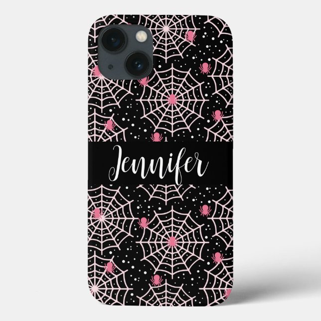 Padrão de Cobwebs e aranhas do Halloween (Verso)