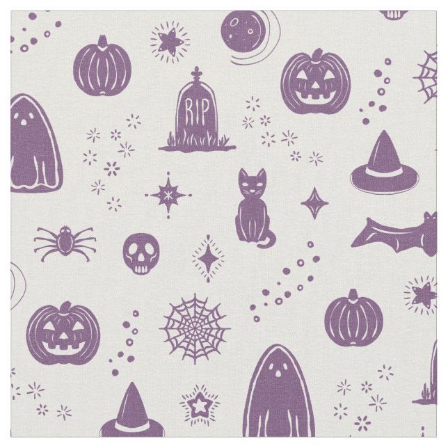 Padrão de Coisas Spookie - Neve + Tecido de ameixa (Detalhe)