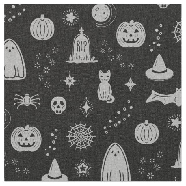 Padrão de Coisas Spookie - Tecido de Carvão + Névo (Detalhe)