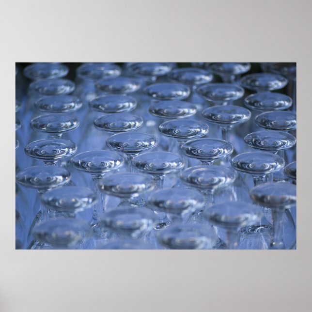 Padrão de Copos de Cristal Poster Abstrato (Frente)
