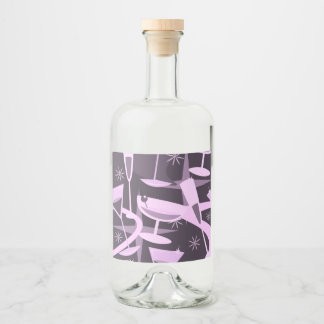 Padrão de Coquetel Martini Retro Atômico dos Anos 