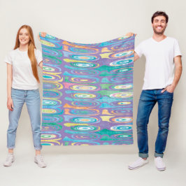 padrão de cor abstrato 1 cobertor de velo