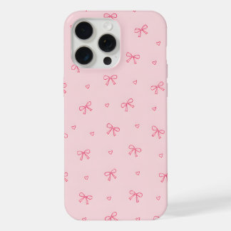 Padrão de Coração com Laço Rosa