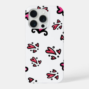 Padrão de Corações Rosa – Design Fofo de Rabiscos
