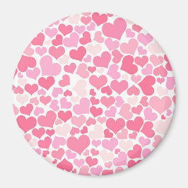 Padrão de Corações Rosa - Íman bonito, romântico