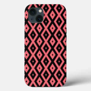 Padrão de coral e diamante preto Case-Mate iPhone