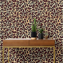 Padrão de Creme Bege de Pele de Leopardo - 