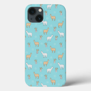 Padrão de Cute Alpaca Llama Cactus