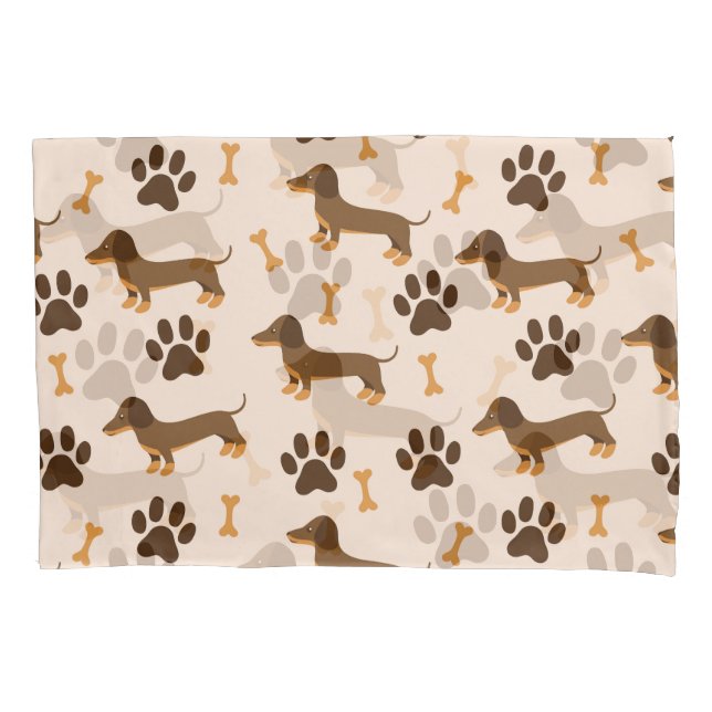 Padrão de Dachshund: Impressão de Vintage (Frente)