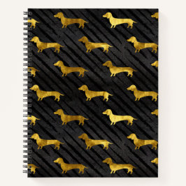 Padrão de Dachshund Preto e Dourado