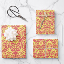 Padrão de Deco de Arte 01 - Amarelo Branco sobre C
