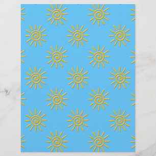 Padrão de desenho do sol amarelo 3D