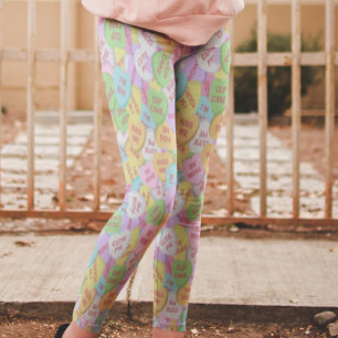 Padrão de Dia de os namorados das leggings do cora