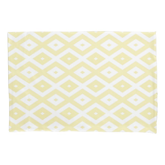 Padrão de diamante amarelo pálido e branco (Frente)