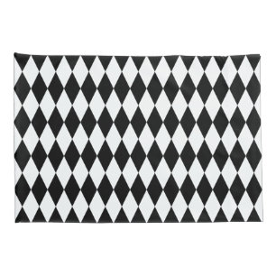 Padrão de Diamante Branco e Preto do Harlequin