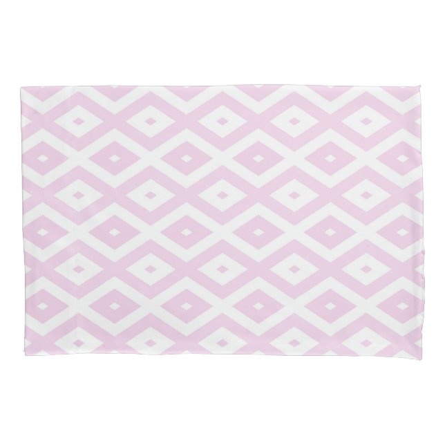 Padrão de diamante branco e rosa pálido (Frente)