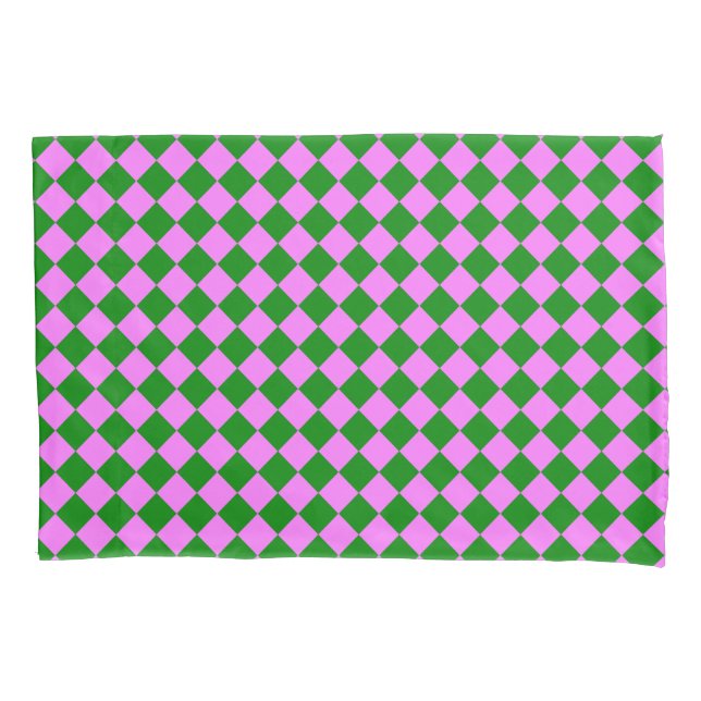 Padrão de Diamante do Verificador Verde Rosa (Frente)
