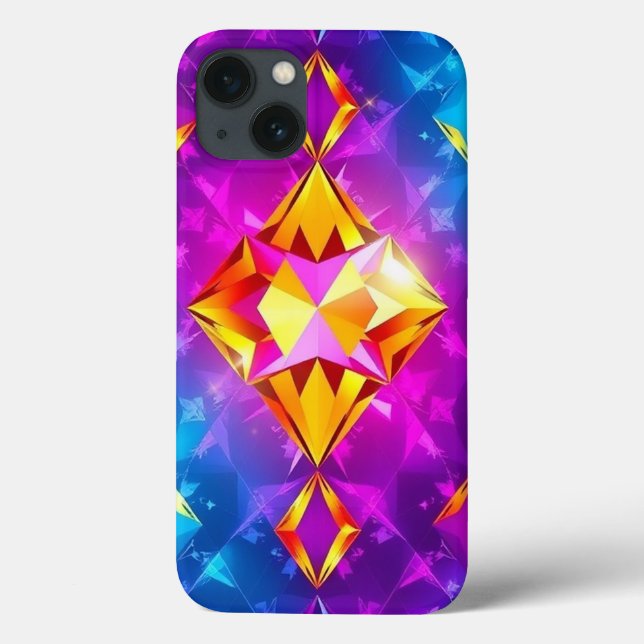 Padrão de Diamante Multicolorido para Portáteis (Verso)